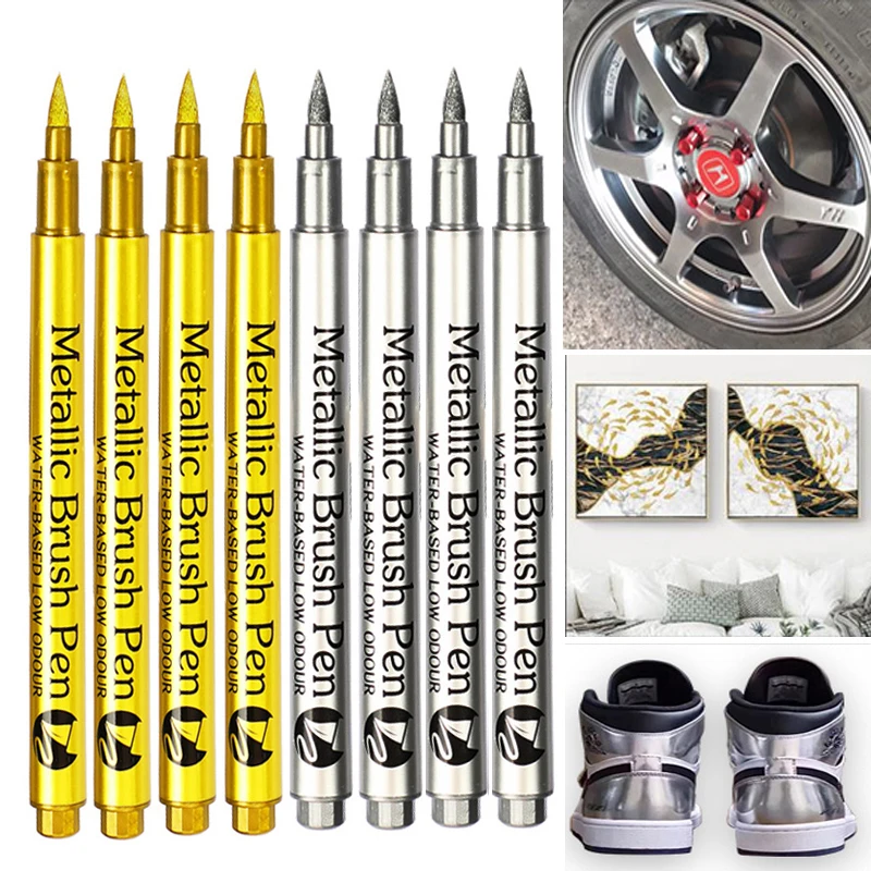 Whiteboard Marker Set - Conjunto de canetas marcadoras metálicas, ouro,