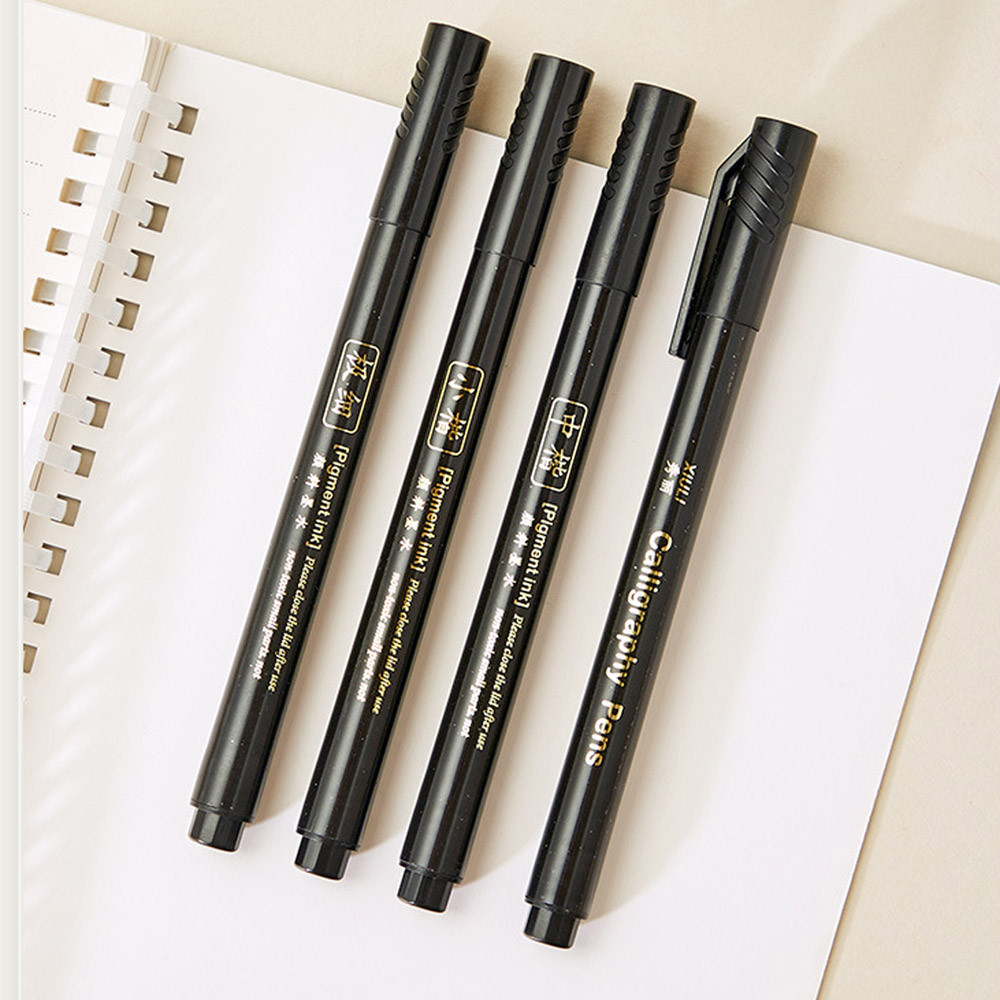 4pc escova caneta caligrafia p - Stationery Supplier avaliação e preço