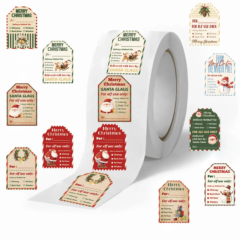 Rolo de 500 Adesivos de Natal, - Label Printer Tape avaliação e preço